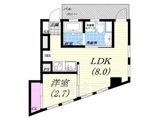 ディアコート苦楽園【3階】の間取り