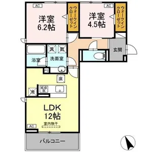 メゾンローズ【2階】の間取り
