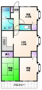 サニープレスキャッスルB【2階】の間取り