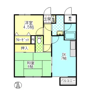 ライオンズマンション高田【9階】の間取り