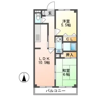 スタンドアップ野々上【4階】の間取り
