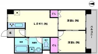 ロイヤルハイツ河田【5階】の間取り