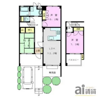 あさかヴィレッジ スクエア棟【1階】の間取り