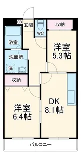 ティアラ西伊場【3階】の間取り