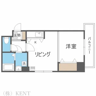 グリーティングス琴似【4階】の間取り