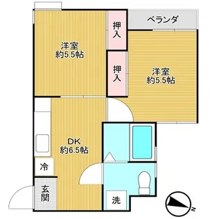 奈良コーポ【2階】の間取り