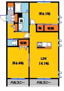 カーサコントレ【1階】の間取り