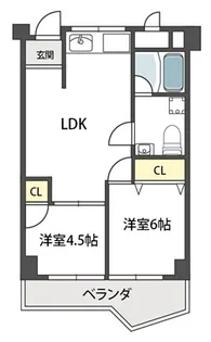 ヴィラ真田山【1階】の間取り