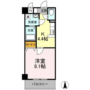 アベニューあいざわ【4階】の間取り