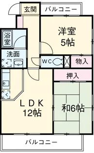 グランドステイタス八田【4階】の間取り