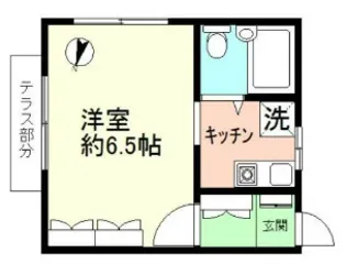 サンフラット幡ヶ?【1階】の間取り