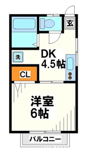 峯尚ハイツII【1階】の間取り