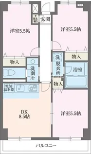 スカイコート【8階】の間取り