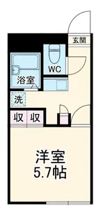 レオパレス風【1階】の間取り