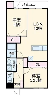 菊栄ハイツ【3階】の間取り