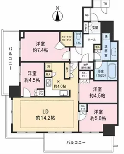 パークタワー晴海【21階】の間取り