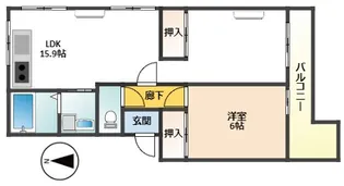 クレールツーソン【2階】の間取り