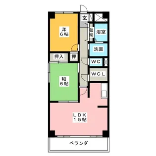 たちばなハイツ【5階】の間取り