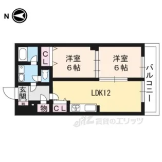 プラザ椥ノ辻【4階】の間取り