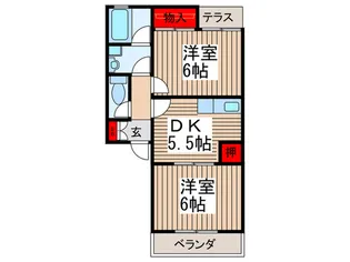 ヴェルディ花【1階】の間取り