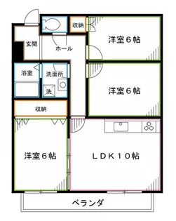 カサ・カスタニア【3階】の間取り