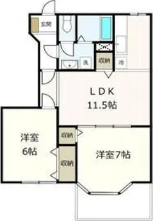 カインド・フラッツ24【1階】の間取り