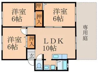 エクレール・パナA【1階】の間取り