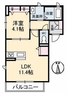 シャーメゾンVerite【1階】の間取り