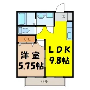 ビュー アイルB棟【2階】の間取り