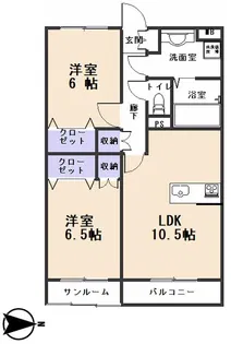 カーサ パルコ【3階】の間取り