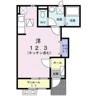 グランMIKI手屋【1階】の間取り