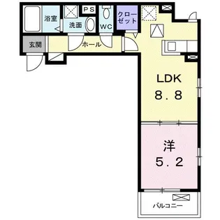 サニーレジデンス【1階】の間取り