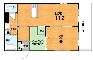ラフェニーチェコキタII【1階】の間取り
