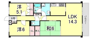 リアライズ垂水【5階】の間取り