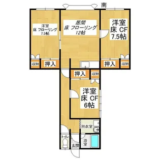 サザンクロス【2階】の間取り
