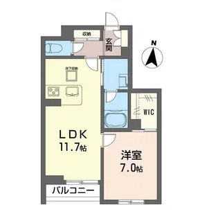 シエルエトワール【1階】の間取り