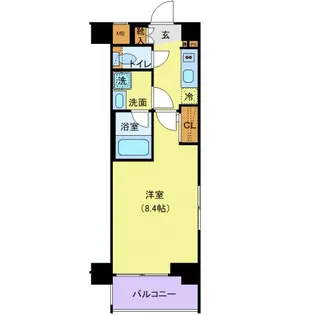 ブライズ芦花公園【5階】の間取り