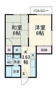 コーポ・ヒラモト【2階】の間取り