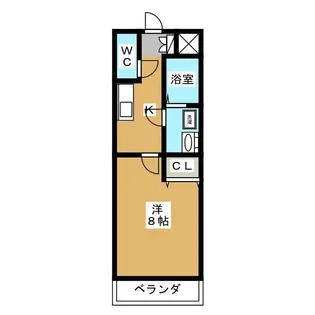 ラ・メール春日 弐番館【2階】の間取り