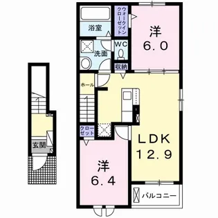 グランジーノ【2階】の間取り