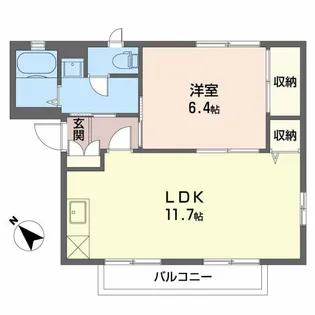 ヒルヴィレッジD【2階】の間取り