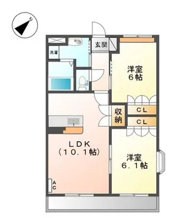 ロジュマン【1階】の間取り