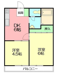 ハイツガーネット【2階】の間取り