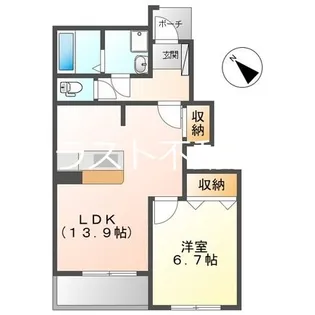 レインボーオアシス【1階】の間取り