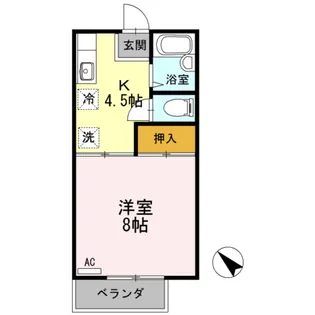 シティーコーポほんどうA棟【1階】の間取り