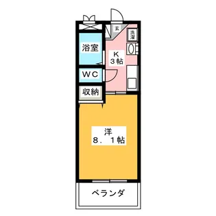 マンションリバーサイド【4階】の間取り