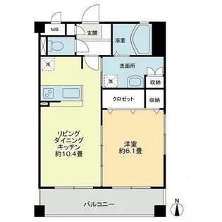 フィネス下中野【1階】の間取り