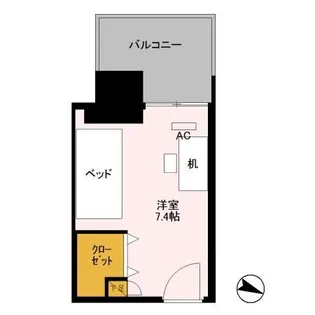 ロイヤルパークスER万代 Share万代【2階】の間取り