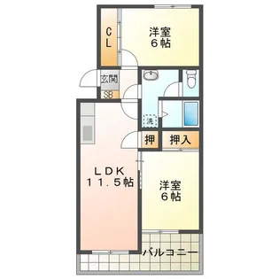 ホワイトピア江島台【3階】の間取り