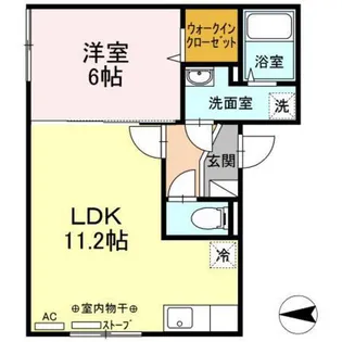 グランモア南佃B【2階】の間取り
